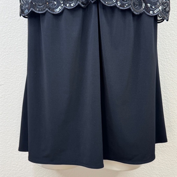 ❈ Lane Bryant Womens Black Lace Sequin Adjustable Straps Camisole Tank Top 14 16 - Picture 5 of 8